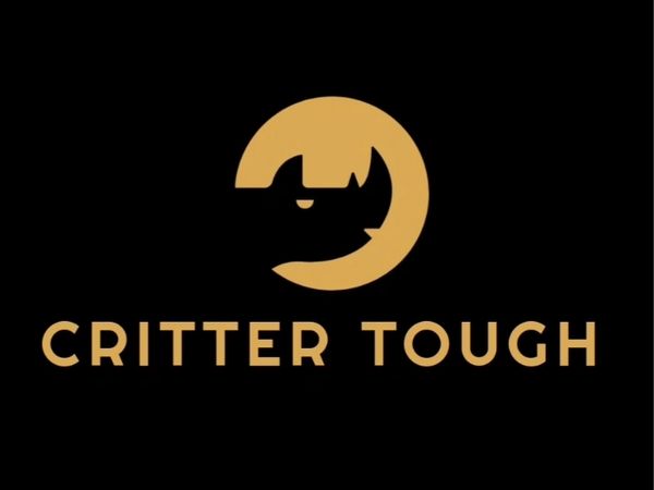 The Critter Tough logo shows a black rhino in an orange circle with Critter Tough centered below.