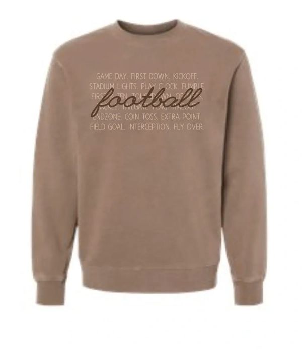 Pigment Clay Football Sayings Crewneck Sweatshirt