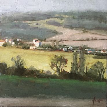 Village in the Distance by Liza Hirst