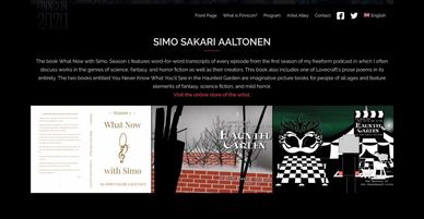 Books by Simo Sakari Aaltonen featured in Finncon Artist Alley