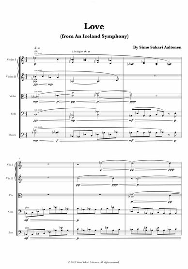 Sheet music from An Iceland Symphony by Simo Sakari Aaltonen