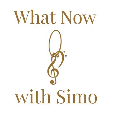 Original season 1 logo for podcast What Now with Simo 