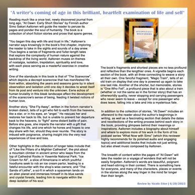 Review by Nicole Etter of At Dawn: Early Short Stories by Simo Sakari Aaltonen