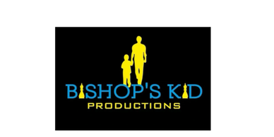 Logo for Bishop's Kid Productions featuring silhouettes of an adult and child.