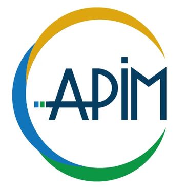 Logo with the text 'APIM' surrounded by colorful arcs.
