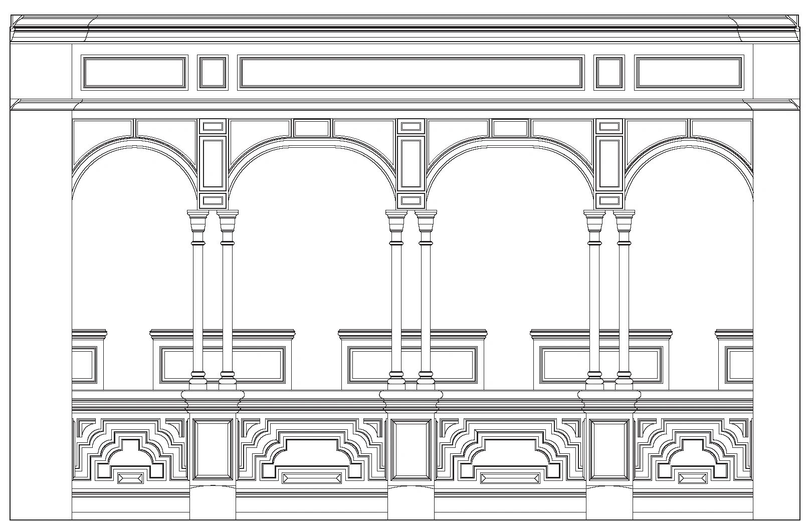 Architectural Bank Teller Line millwork Drawing By Architectural Millwork Drafting LLC | AMDrafting