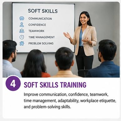 Woman delivering soft skills training to a group.