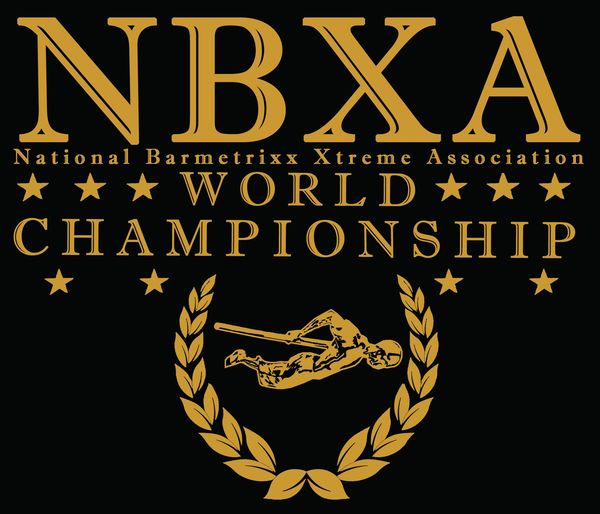 Logo for NBXA World Championship with a figure and laurels.