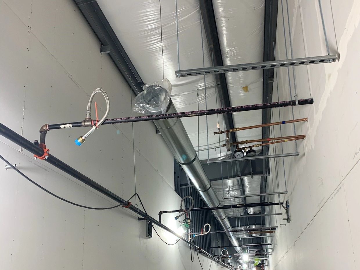 New sprinkler system with flex duct heads in Monroe, Ohio