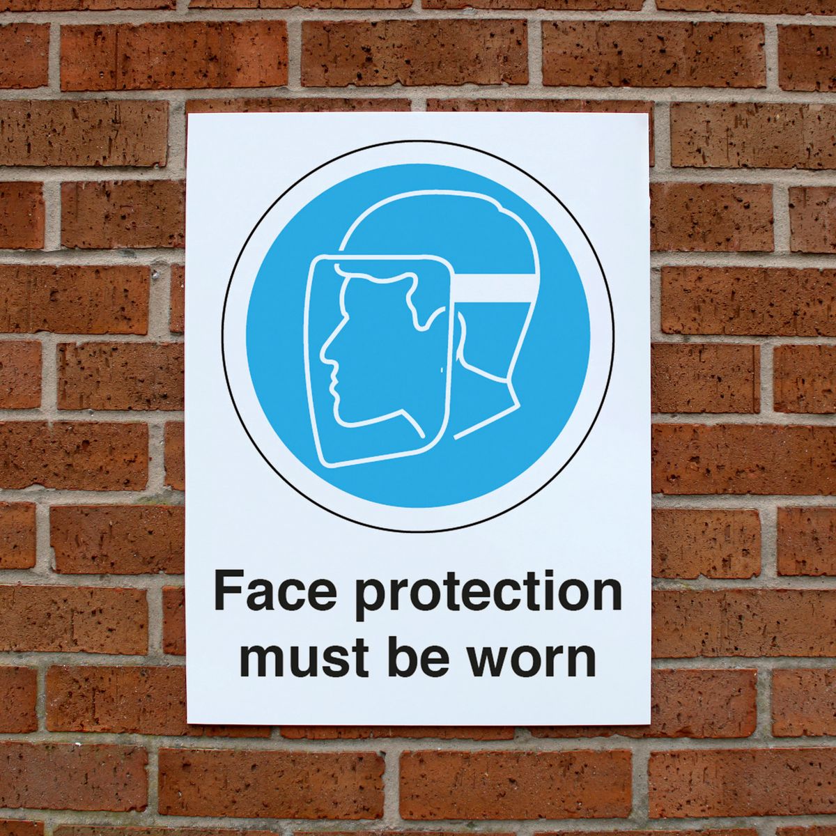 Face Protection Must be Worn Signage