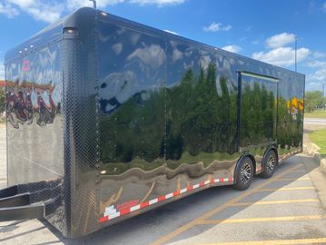 Trailer Rental enclosed cargo trailer with escape door