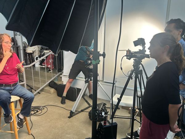 filming ASL user telling her period story