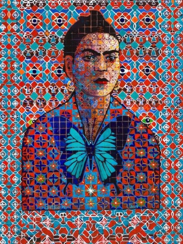 Alfredo Arreguin “Mariposa Azul”, 40” x 30”, oil on canvas