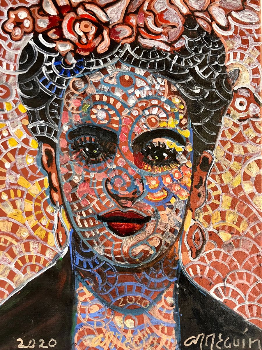 Alfredo Arreguin “Frida Dorada”, 12” x 9”, oil on canvas