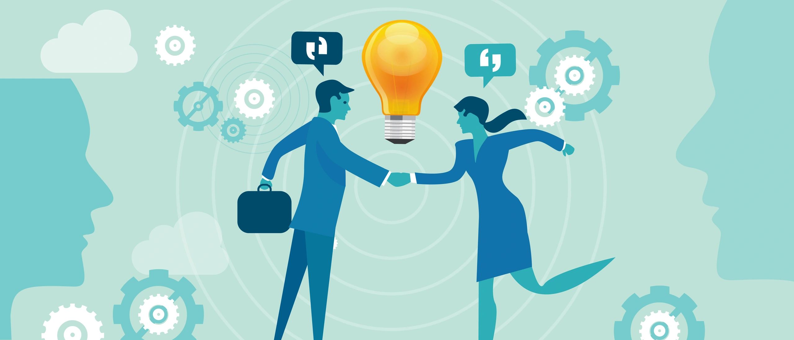 Idea merge. Merge people.