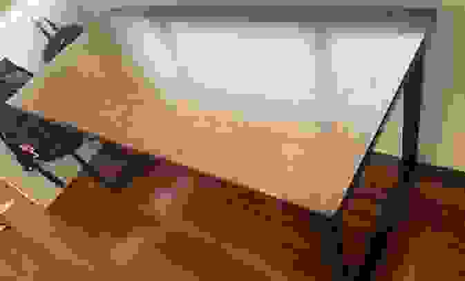 Timber Office Desk Top Metal Frame Custom Made Furniture Gold Coast  