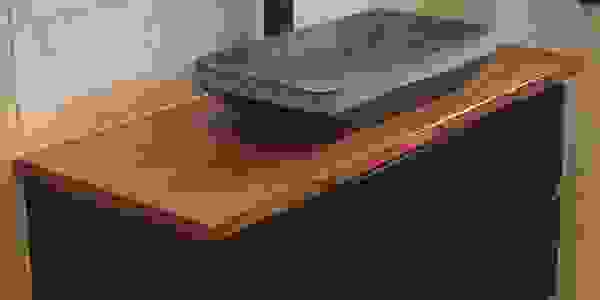 Solid timber vanity bathroom benchtops Goldcoast Brisbane Tweed