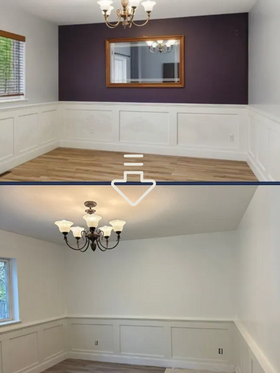 renovation of a Bozeman home. updated paint in a dinning room