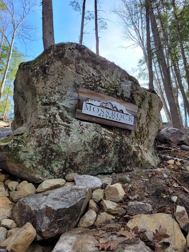 Majestic huge rocks dercorate the Halibruton landscape around the property.