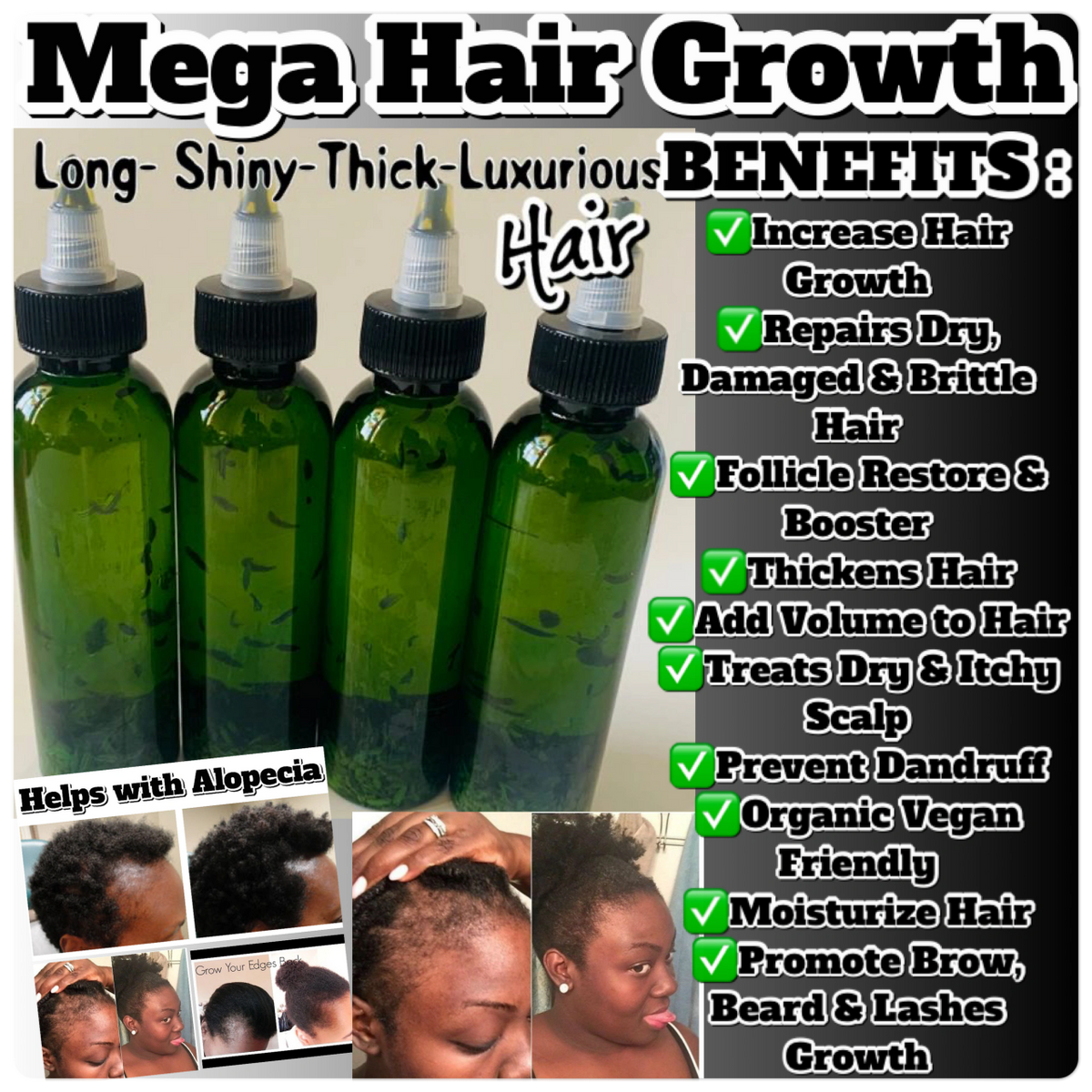 Organic Hair Growth Serum Hair Loss Treatment Liquid for Hair Regrowth Thicker Longer Stronger Hair Enhancer Organic Hair Growth Serum Hair Loss Treatment Liquid for Hair Regrowth Thicker Longer Stronger Hair Enhancer