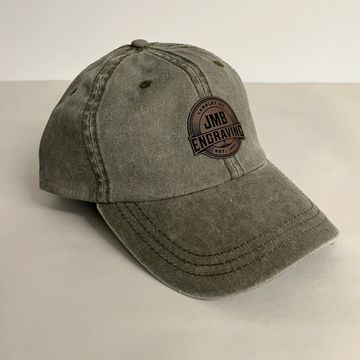 Olive Hat with Customized Sandstone/Black Patch
