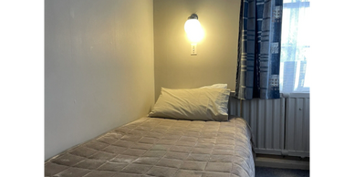 Comfortable warm bed for overnight stays in accommodation joined to the Merrylees Hotel Pub