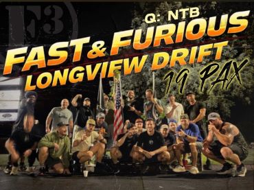 Group photo of 19 participants at Fast & Furious Longview Drift event.
