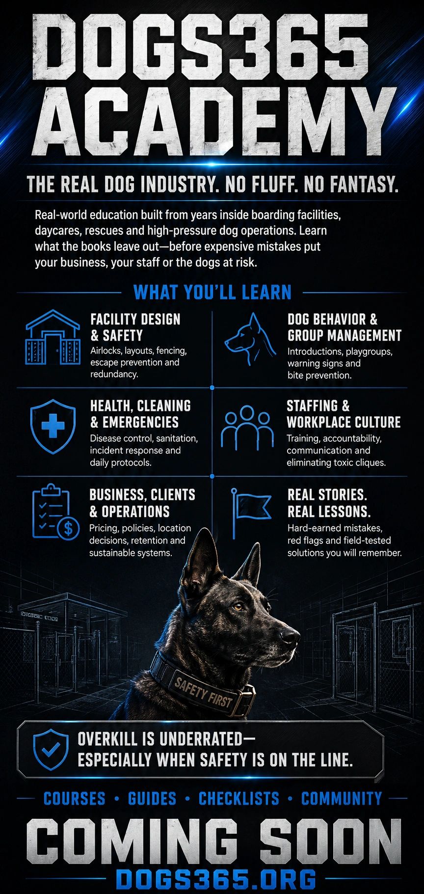 DOGS365 Academy offers real-world education for dog industry professionals.