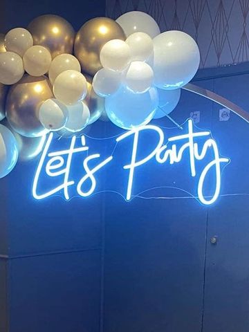 NEON LETS PARTY SIGN