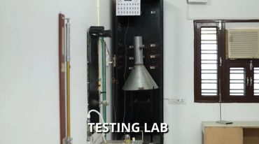 Equipment inside a testing laboratory setup.