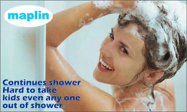 Happy woman enjoying a bubbly shower with shampoo foam on her hair.