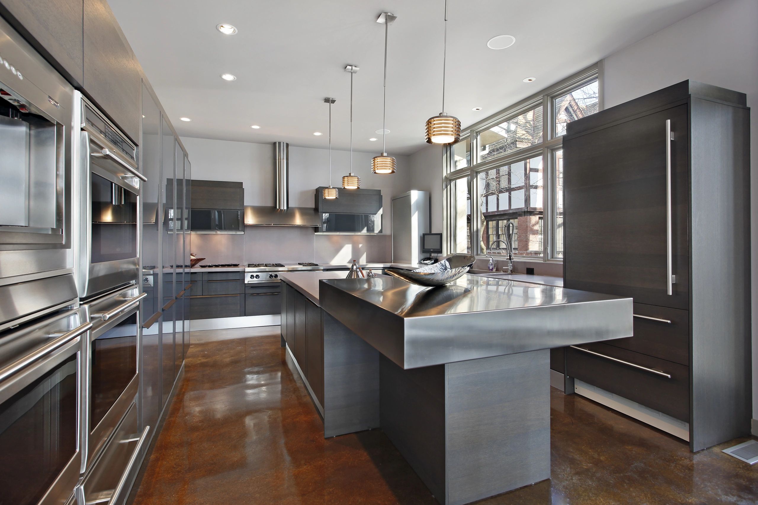 Stainless Steel commercial kitchen cabinets.