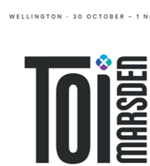 Logo for Toi Marsden event in Wellington from October 30 to November 1.