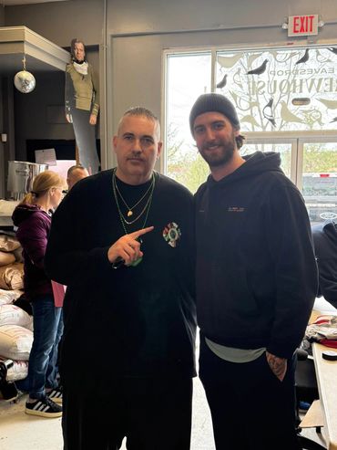 Monk and Logan Thompson at the Logan signing event at Eavesdrop Brewery. 

March 2026