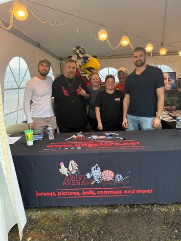 AAG Team with Charlie Lindgren, Dylan McIlrath, and slapshot at the Calvert County Fair. September 2