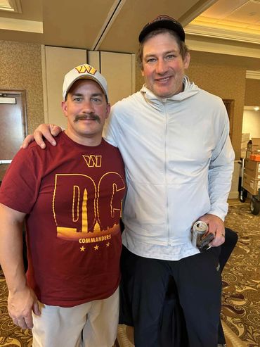 Chris Cooley and Steve at the private signing, September 7th 2025.