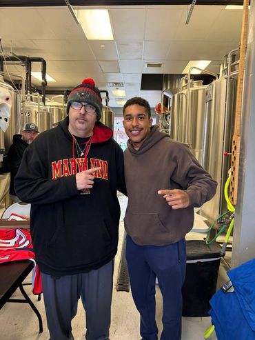 Monk and Justin Sourdif at the February signing event at the Eavesdrop Brewery, 22 Feb 2026