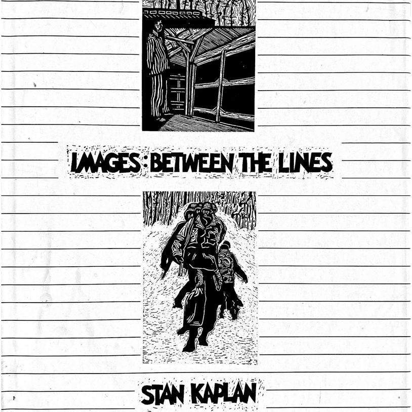 Black and white woodcut images amidst lined paper with title.