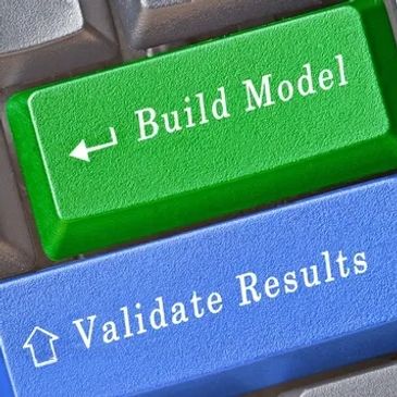 Keyboard keys labeled Build Model and Validate Results.