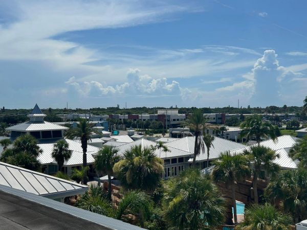 Commercial metal roof at the Radisson Resort, Cape Canaveral