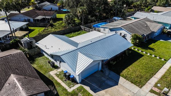 Galvalume metal roof installation in Titusville, Florida