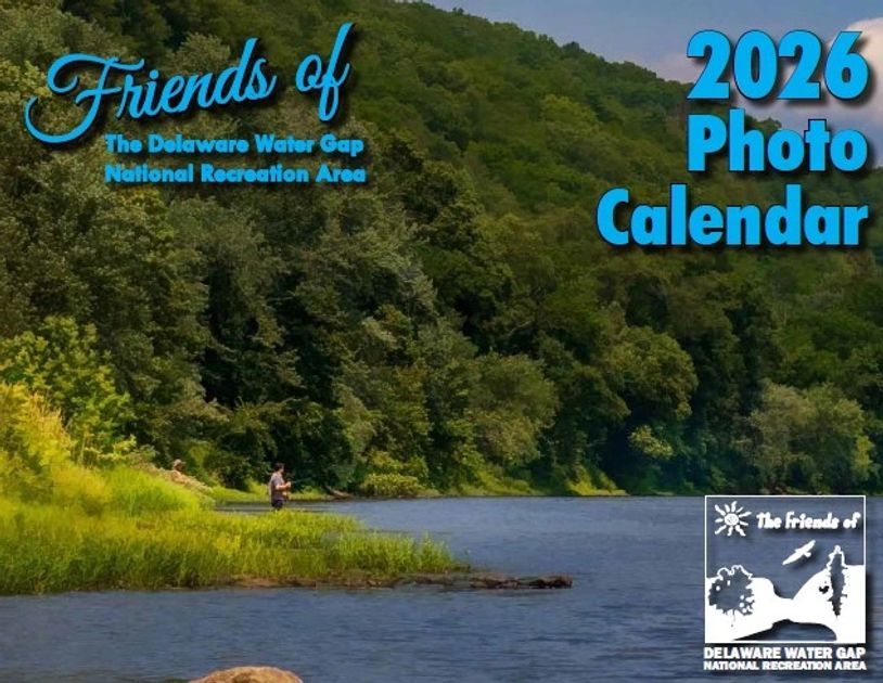 Scenic river and forest cover for Friends of Delaware Water Gap 2026 calendar.