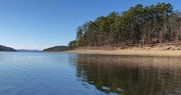 Crystal clear waters of Lake Ouachita, Arkansas.