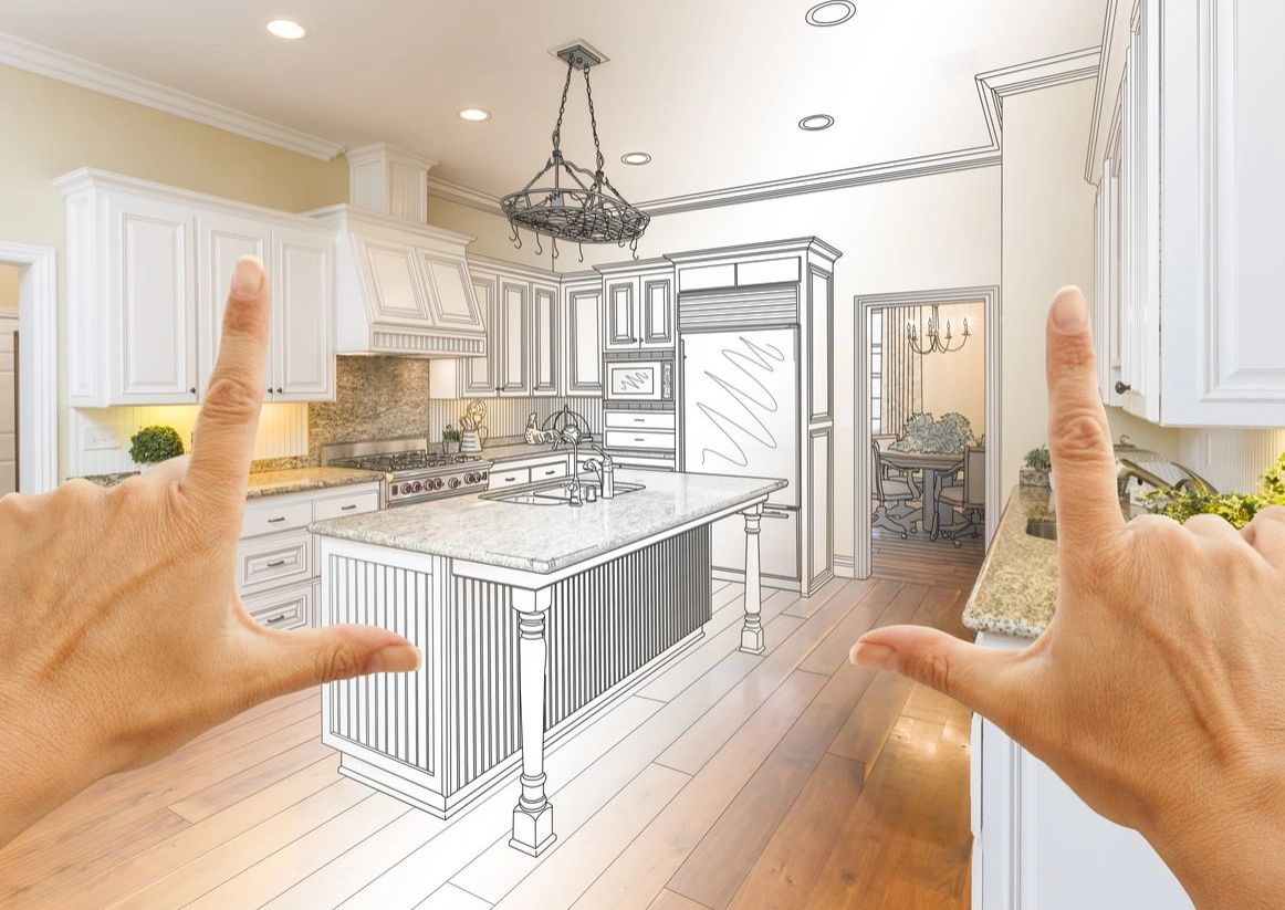 Kitchen renovation illustration