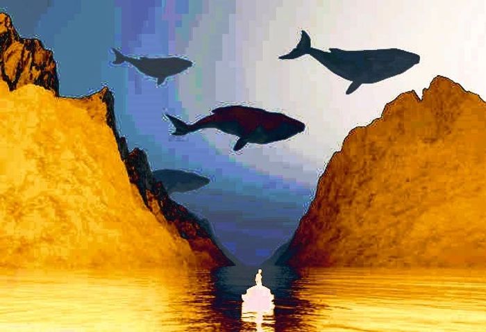 Flight of the Whales - NFT Image by J. Robert.