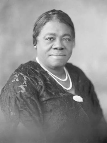 Portrait of a woman in a lace dress with a pearl necklace.