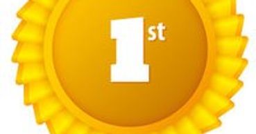 Gold medal with 1st place text.