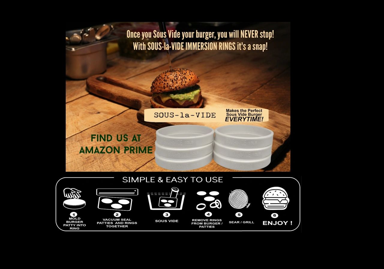 favor malt Et kors SOUS-la-VIDE - Perfect Burger, Sous Vide Immersion Cooking Rings