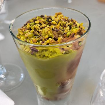 Creamy Pistachio Gelato made with authentic flavors at Armetta's Daisy Reid in Lake Ridge