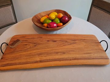 Average size is 12"x 30". Our presentation boards have small rubber feet for stability and handles f